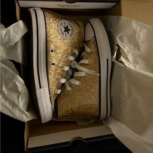 NEW Converse Sparkling Gold High-Tops